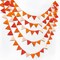 Orange Party Decorations - Ombre Felt Hanging Triangle Mini Bunting